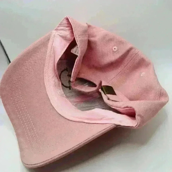 Woman’s Pink Embroidered Smiley Baseball Cap - Picture 4 of 7